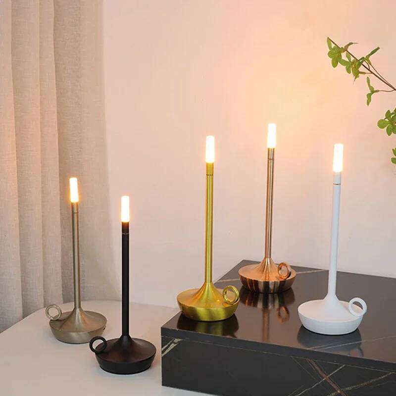 Candlelight Table LED Candle Charging Restaurant Bar Lamp Desktop Decoration Atmosphere Touch Night Light Led Desk Lamps Z260227