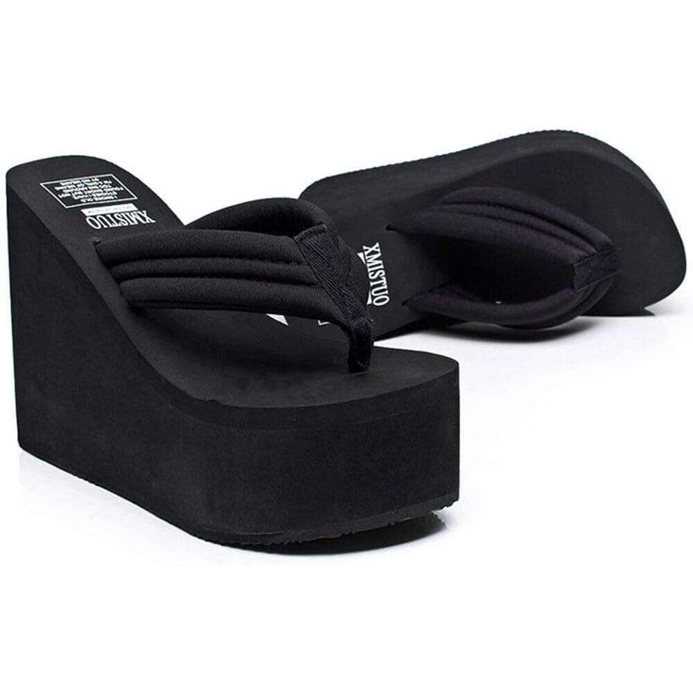 Women Flip Flop, Thong Wedge Platform Sandals Arch Support Slippers High Heel Comfortable Cushion Shoes Summer Beach