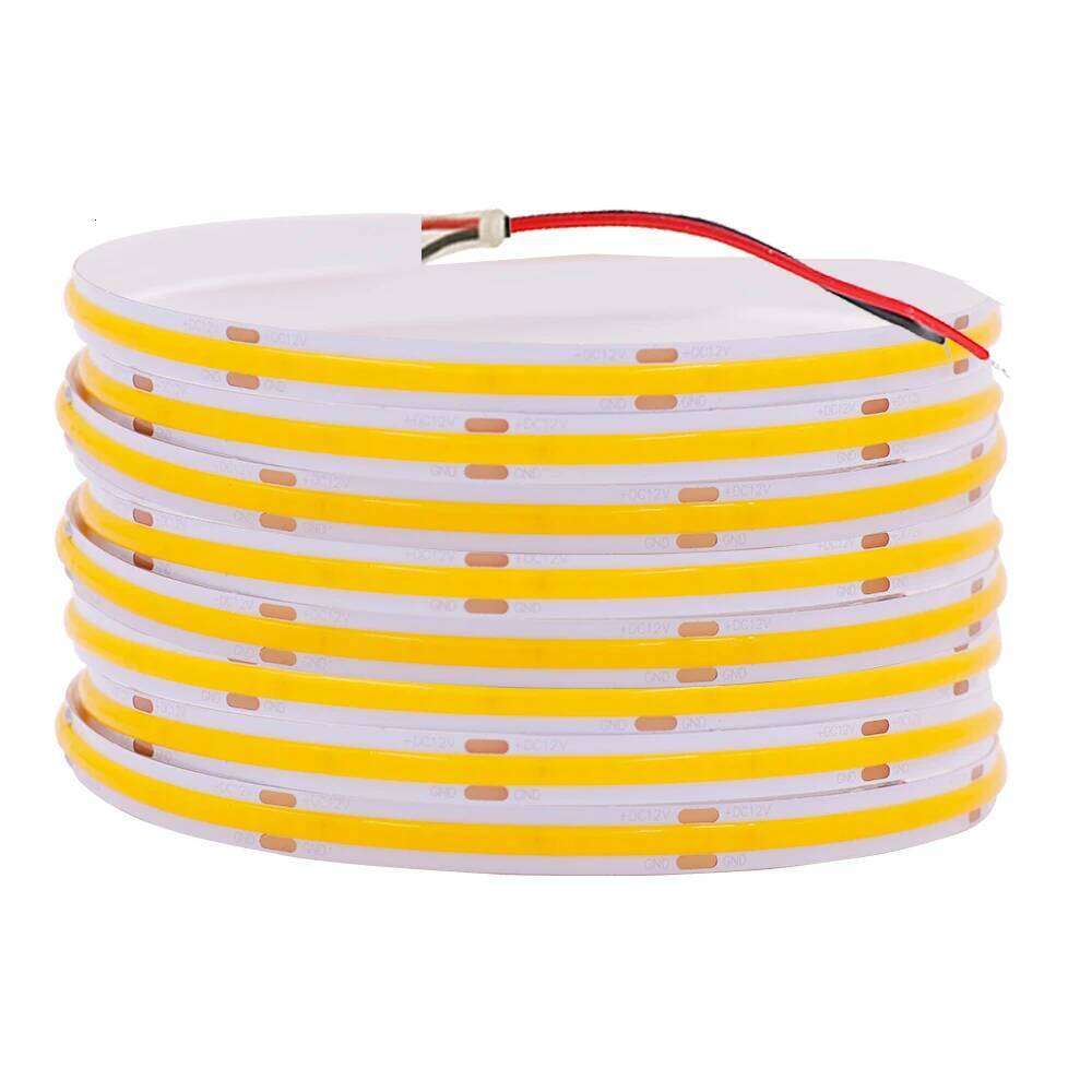 Strip 320 384 480 528 LEDs High Density Flexible COB FOB Light RA90 LED Tape Ribbon Linear Dimmable DC 12V 24V Z260226