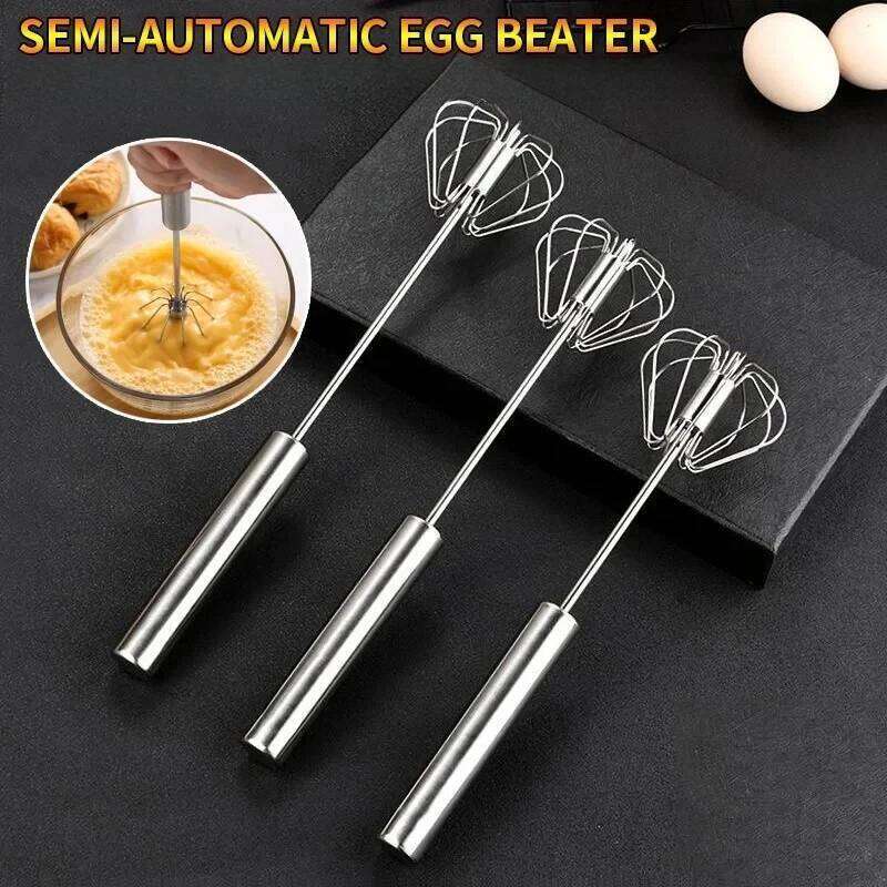 Semi Automatic Rotating Cream Mixer, Household Manual Egg Beater, Baking Tool, Kitchen Tools