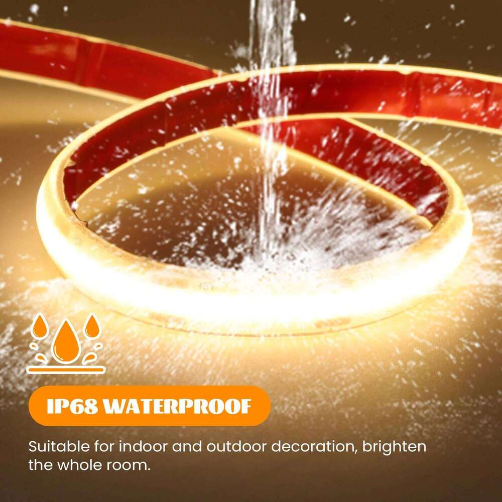 DC 5V USB COB Strip Tuya WIFI Dimmerable 320Leds 3000K 4000K 6000K IP68 Waterproof Flexible Home Garden Decor LED Light Z260226