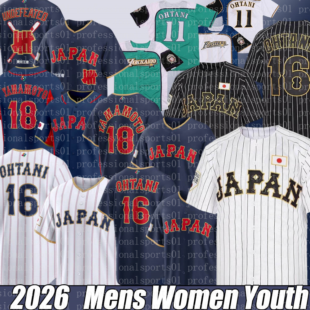 team Japan Baseball Jerseys 2026 #16 Shohei Ohtani # Yoshinobu Yamamoto Imanaga Seiya Suzuki 2026 WBC World Baseball Classic Jersey