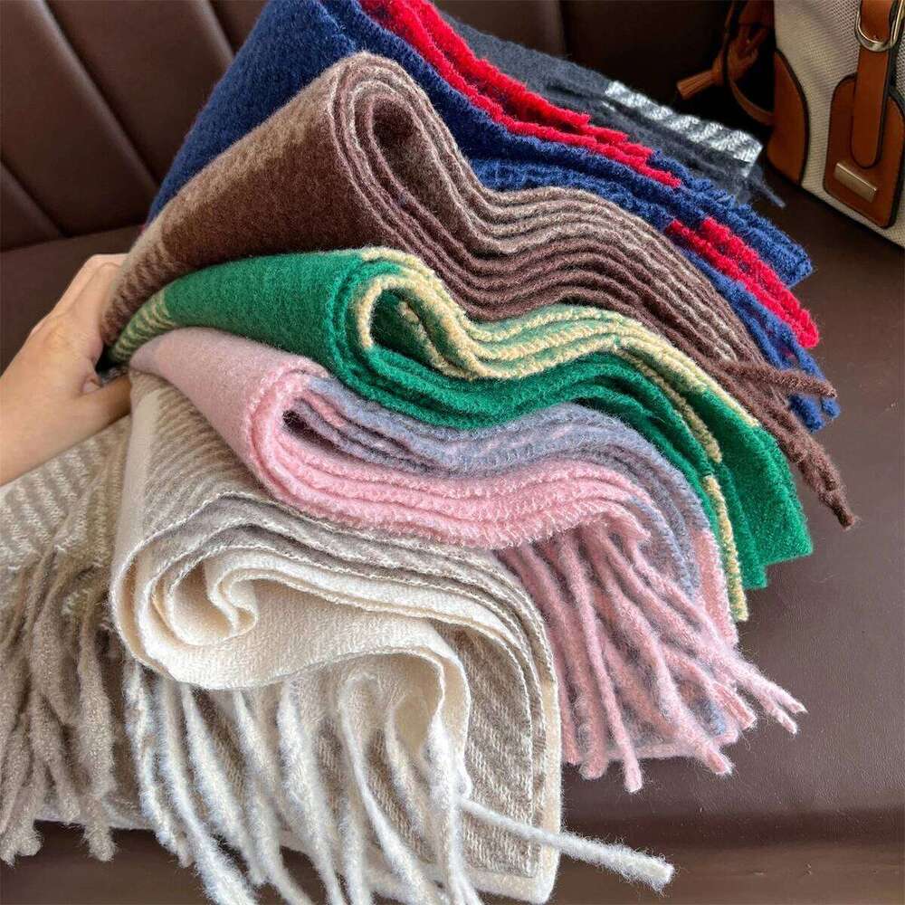 Luxury Winter Cashmere Scarf Women 2025 Design Warm Pashmina Blanket Poncho Scarves Female Shawl Wraps Thick Foulard Bufanda Z260226