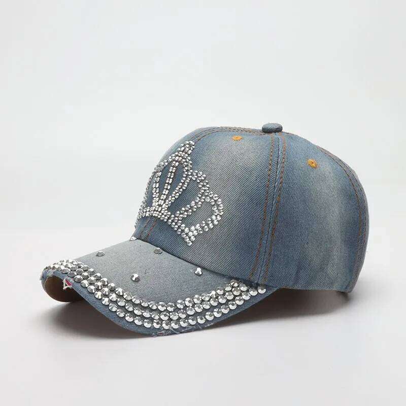 Fashion Spring Summer Hats For Women Cowboy Hat Shiny Baseball Cap Adjustable Sunhat Sunshade Denim Cloth Hot Z260226