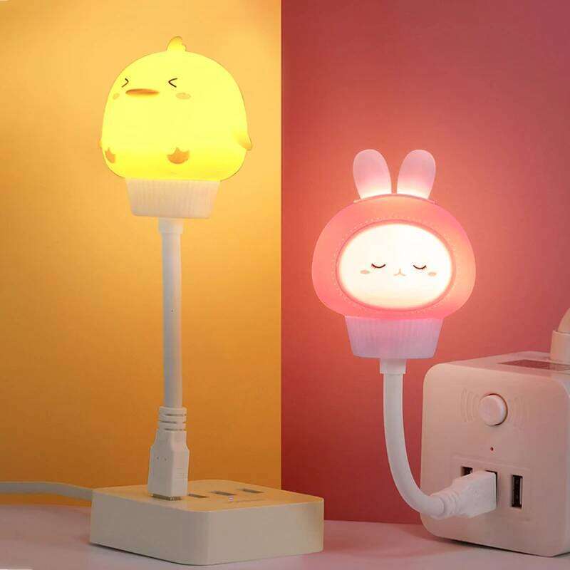 USB Light LED Cute Cartoon Night Bear Chick Kitten Remote Control for Baby Kid Bedroom Decoration Bedside Lamp Z260227