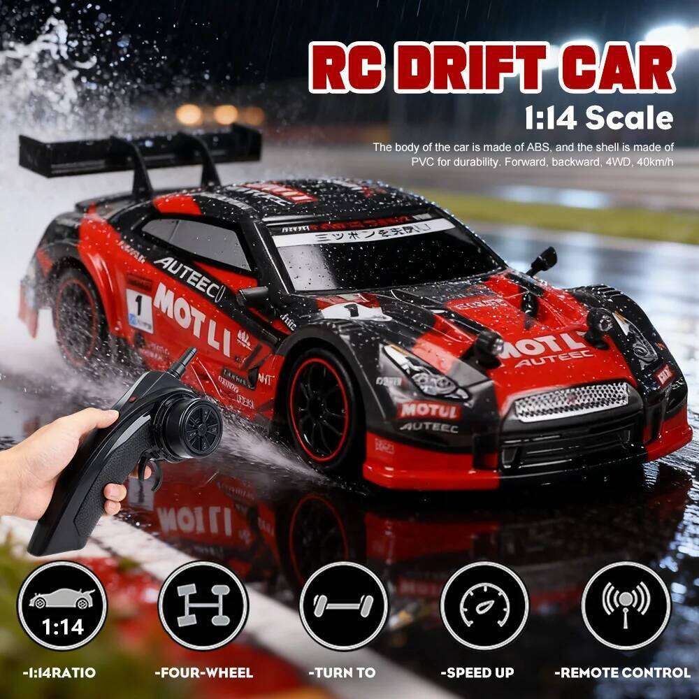 4Wd Rc Drift Car 1/14 Toy Radio Controlled Cars 40Km/h High Speed Electric Children's Racing Vehicle Birthday To H260227