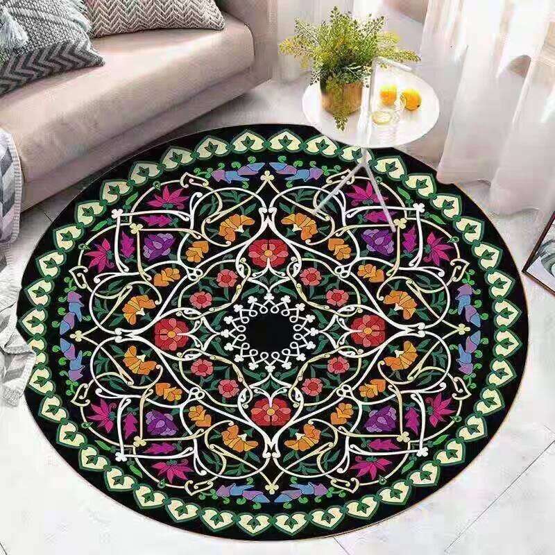 Nordic Computer Round Carpet Modern Living Room Coffee Table Home Bedroom Bedside Hanging Basket Rocking Chair Mat H260226