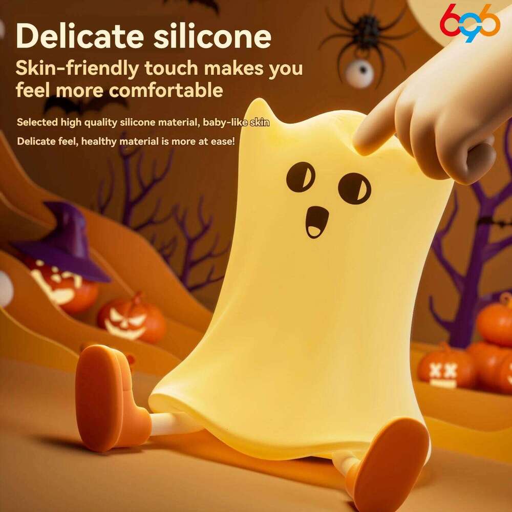 New Cute Night Light Dimmable Silicone Cartoon Pumpkin Lamp With Timer Rechargeable Touch Nightlight For Nursery Bedroom Z260227