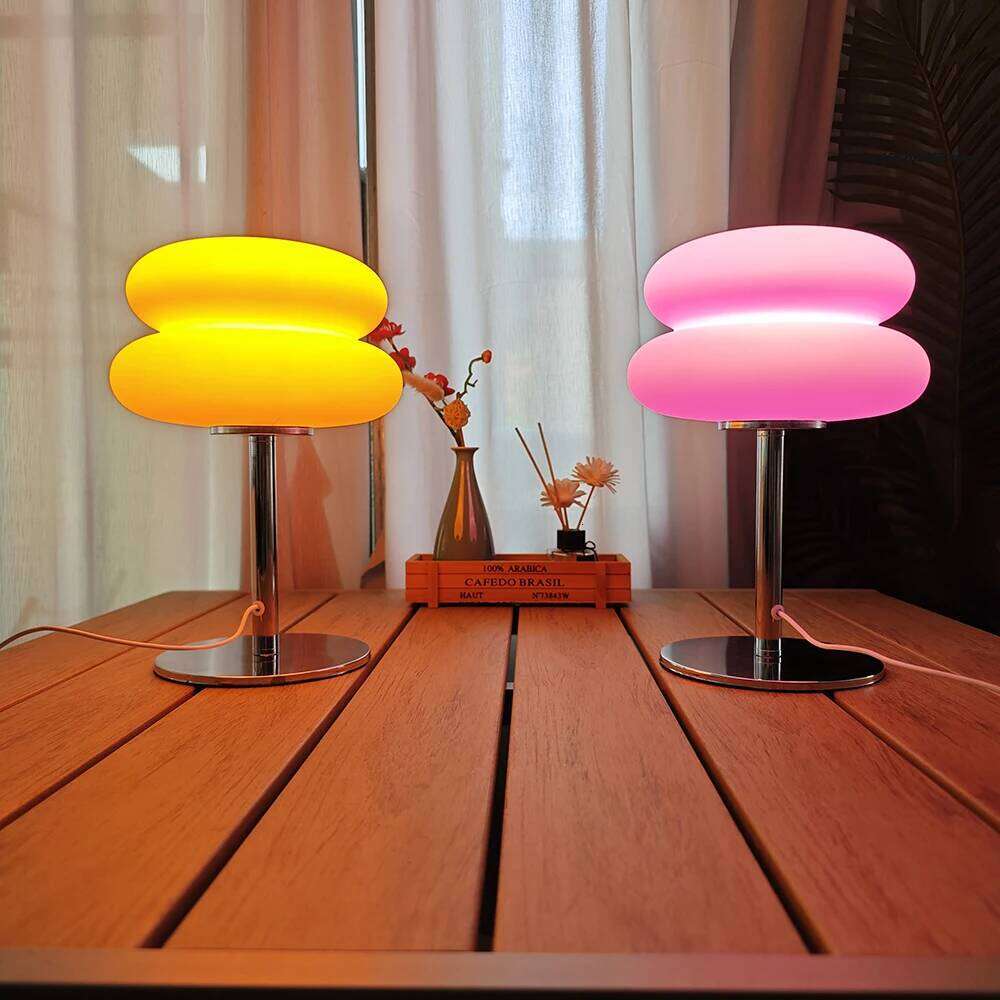 Cream table plastic lampshade bedroom bedside decorative lamp USB plug tri color dimming living room study atmosphere light Z260227