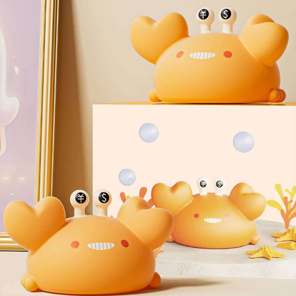 Adorable Crab Shaped Night Light Soft Silicone Touch Lamp with Eye Care Bedside Perfect Room Decor Gifts for Holidays Z260227