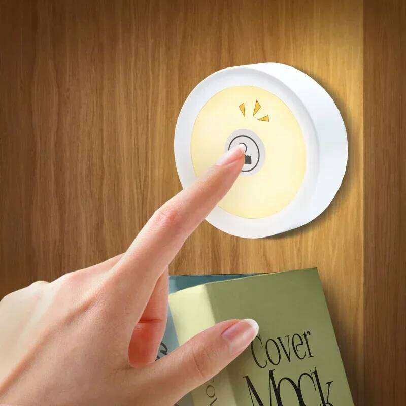 Mini LED Touch Button Need AAA Battery Magnetic Wall Light Dimmable Wireless Bedroom Kitchen Stair Night Lamp Z260227