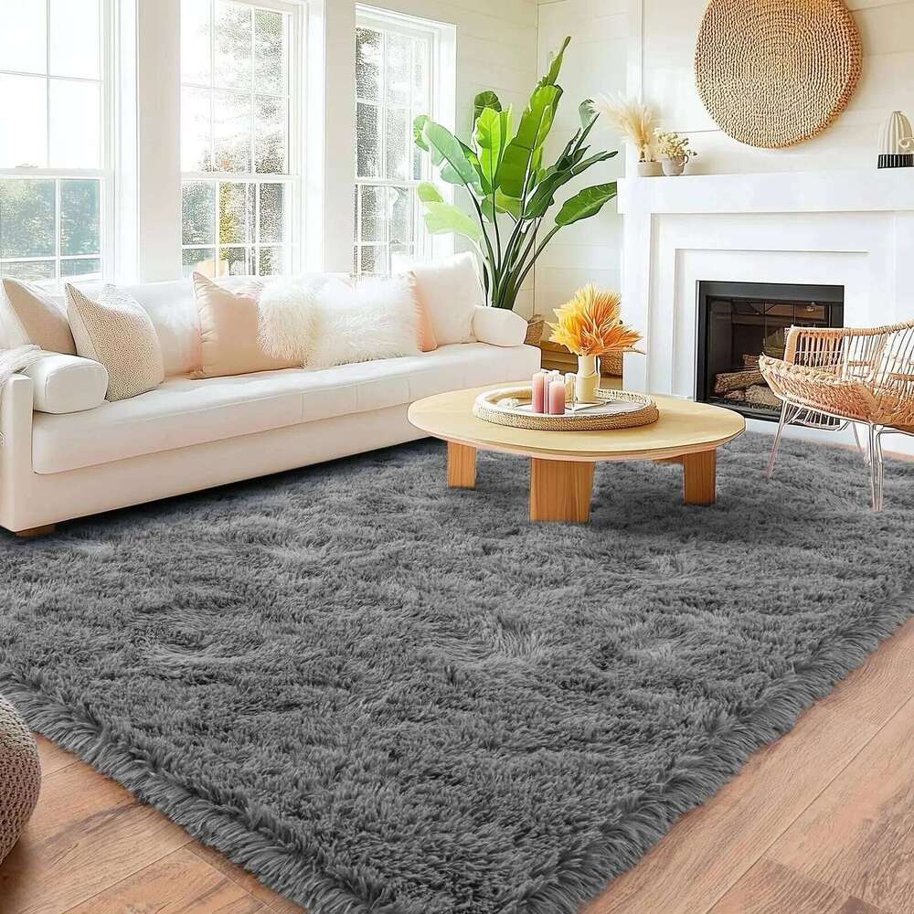 VIKAMA Modern Simple Living Area Carpet, Soft And Fluffy Children's Room Mat, Bedroom Bedside Rug, Home Decoration H260227 - view 3