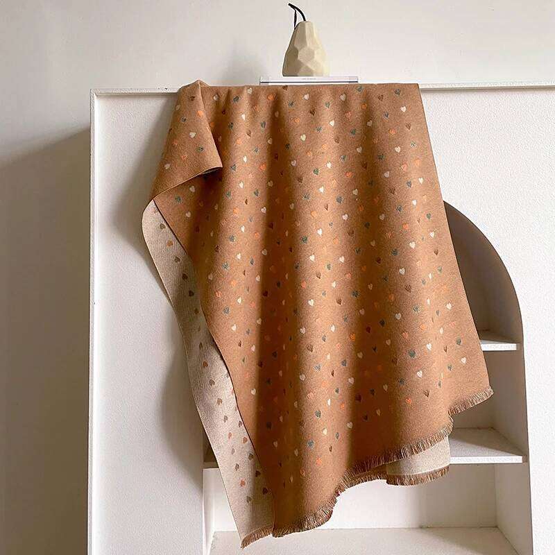 New Winter Cashmere Love Scarf for Women Shawl Wrap Female Pashmina Luxury Brand Poncho Thick Blanket Warm Bufanda Echarpe Femme Z260226