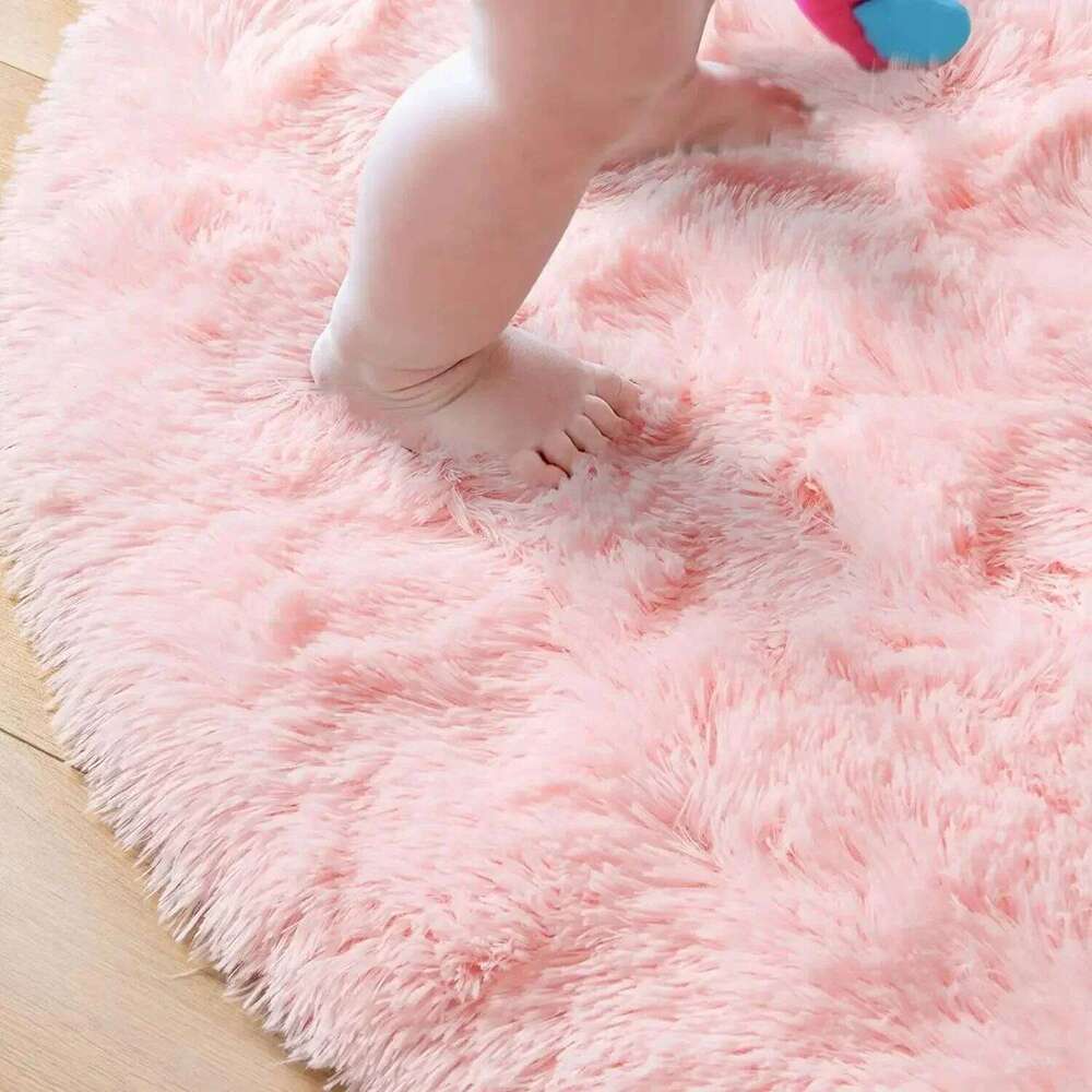 Super Soft Plush Round Mat Fluffy White Carpets For Living Home Decor Bedroom Kid Room Decoration Salon Thick Pile Rug H260226