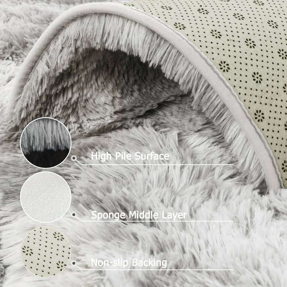 VIKAMA Soft Fluffy Area Rug, Non-Slip Shaggy Carpet, Ideal For Bedrooms, Living Rooms, And Children's Rooms As Home Decor H260227 - view 5