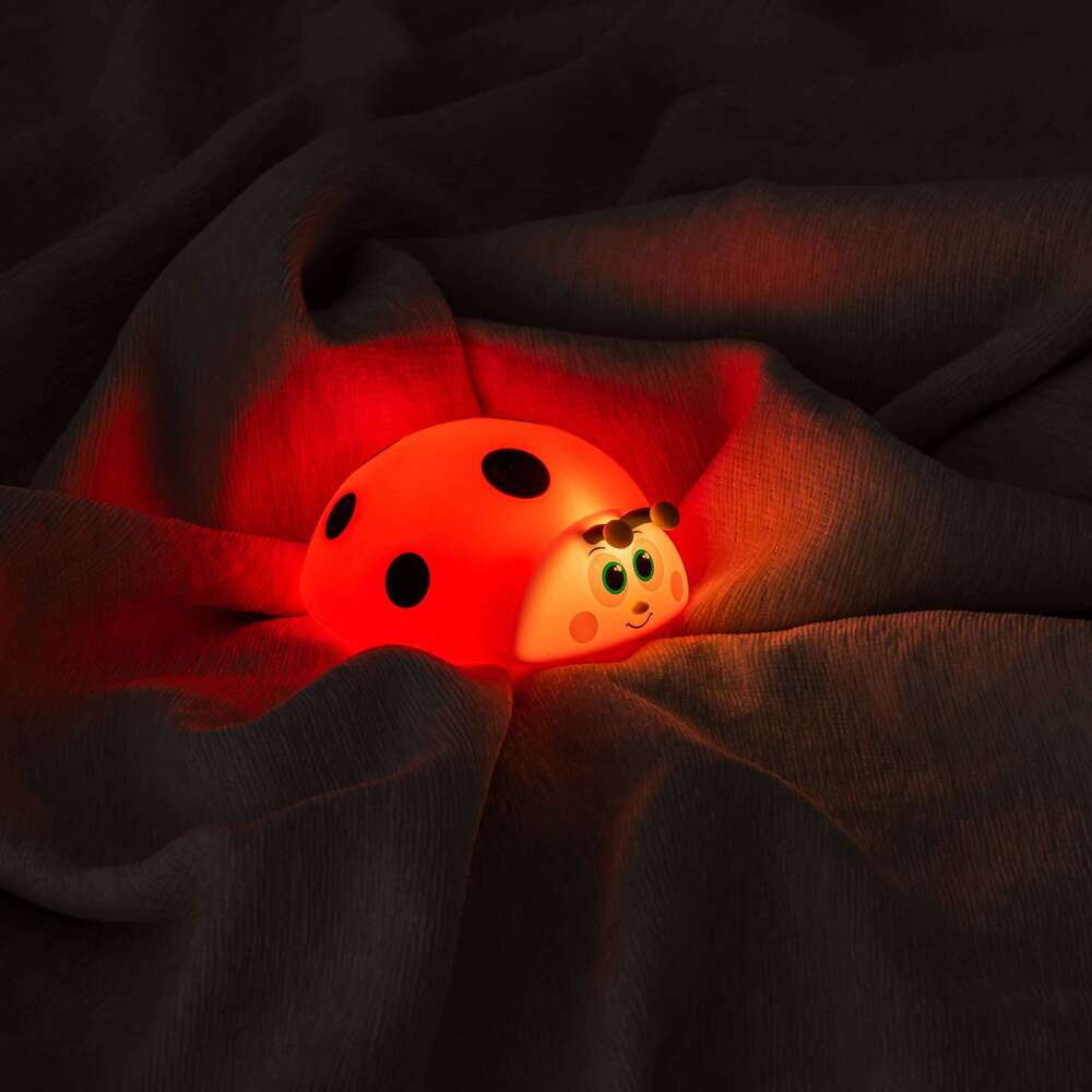 Night Light Silicone Nursery Sleeping Touch Control Nightlights USB Rechargeable Table Lamp for Baby Child Cute Ladybug Z260227