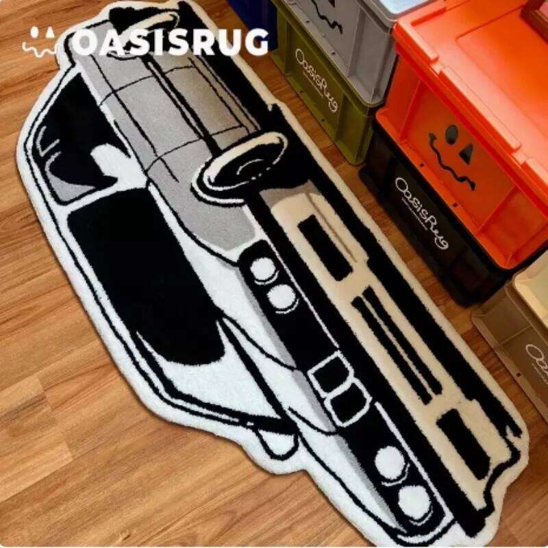 VIKAMA Trendy Retro Car Personalized Home Decoration, E-sports Room Bedside Carpet, Anti-slip and Absorbent Carpet H260226