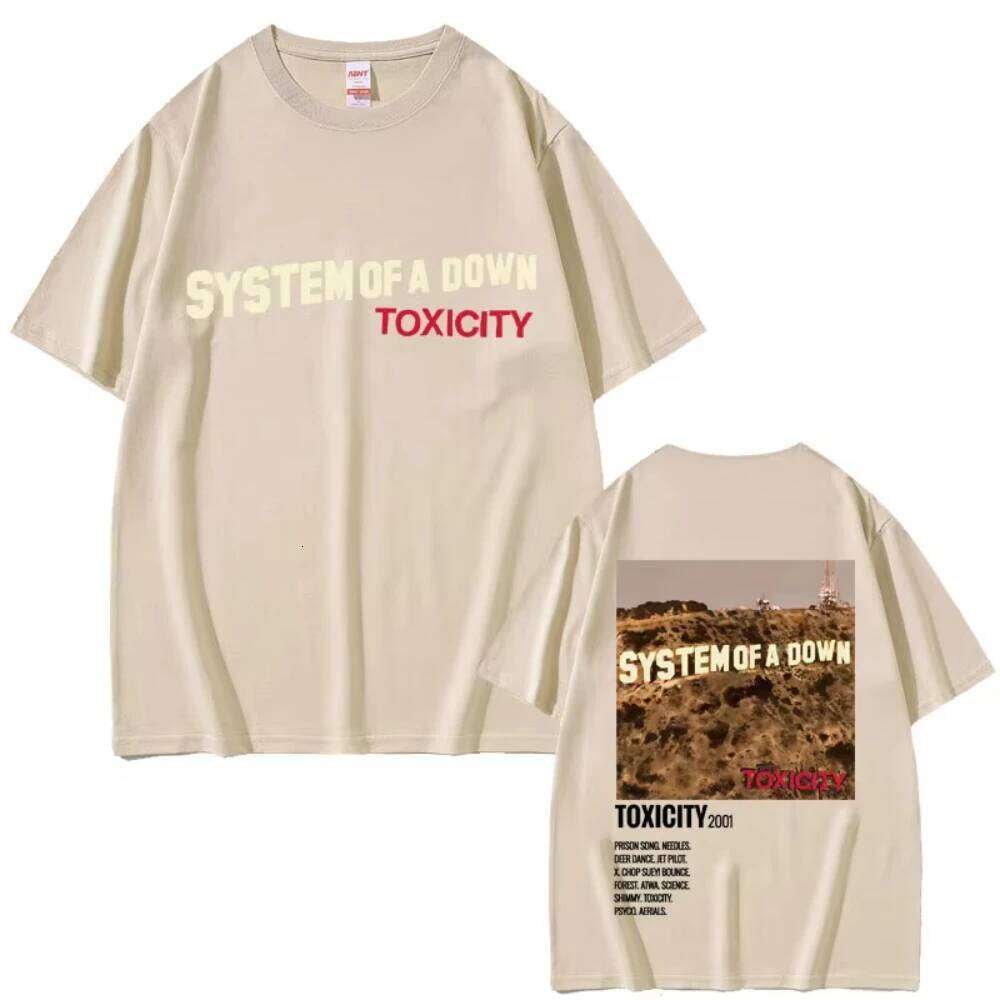 Alternative Metal Rock Band System of A Down Toxicity Album Graphic T-shirt Men's Women Casual Vintage T-shirts C260227