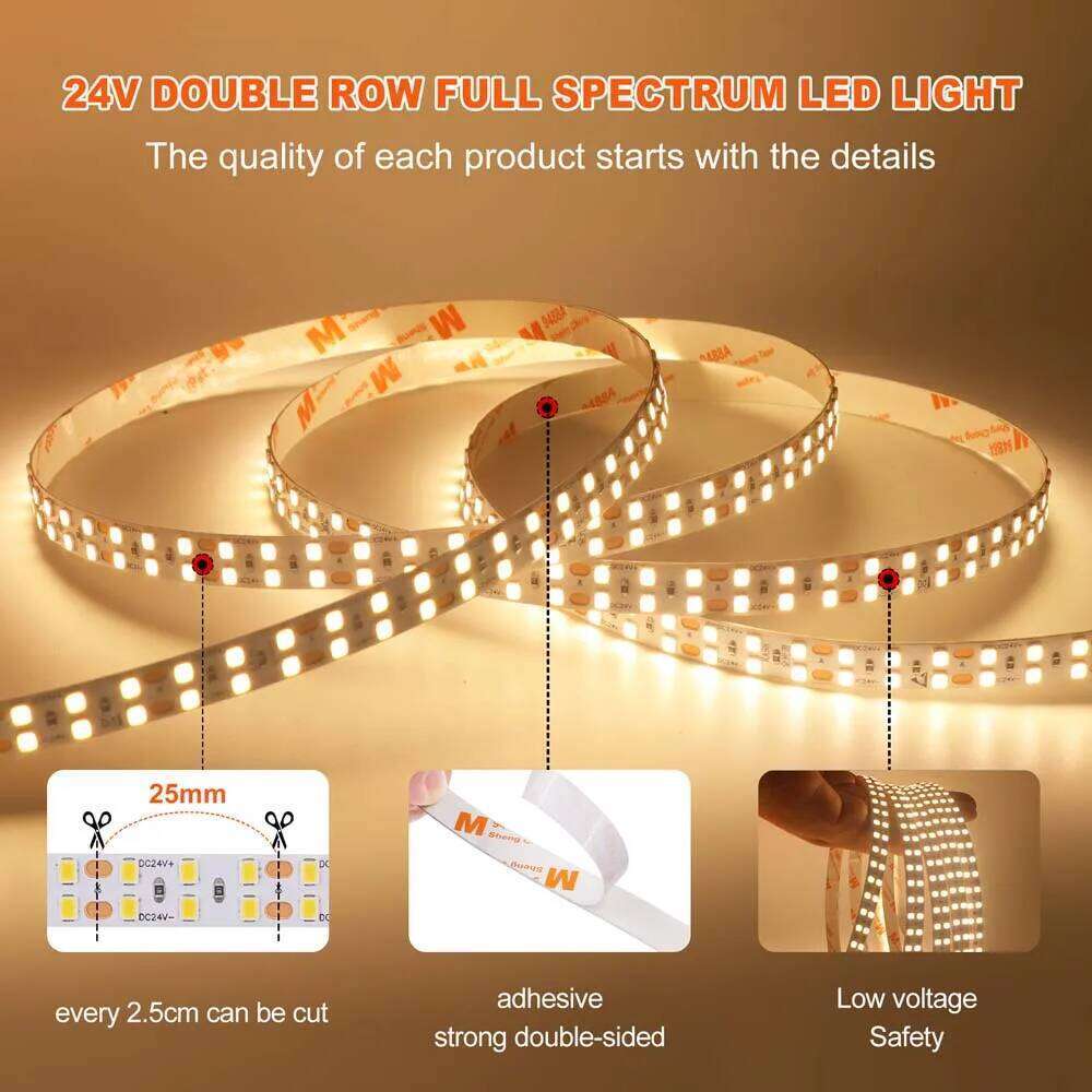 5M 10M RA98 DC 24V LED Strip IP20 SMD 2835 240Leds/M 3000K 4000K 6000K Full Spectrum Flexible Ribbon Tape Light Z260226