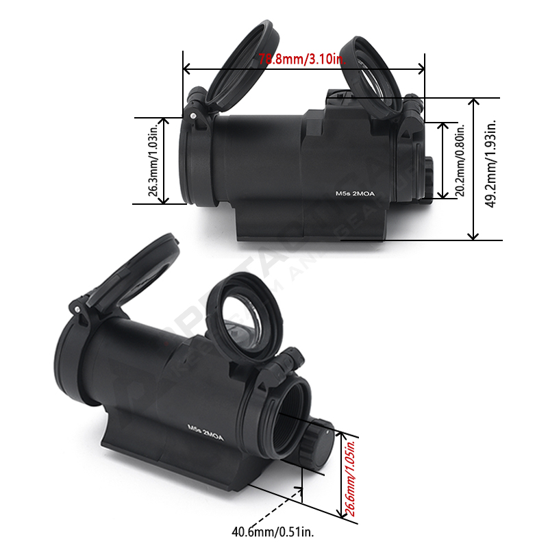 EvolutionGear CompM5s Red Dot Reflex Sight w/ LRP Mount Night Vision Motion
