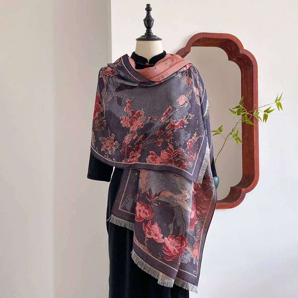 2025 Fashion Luxury Brand Chinese Style Winter Warm Soft Scarves Female Shawl Women Foulard Ladies Wrap Bandanna Muffler Scraf Z260226