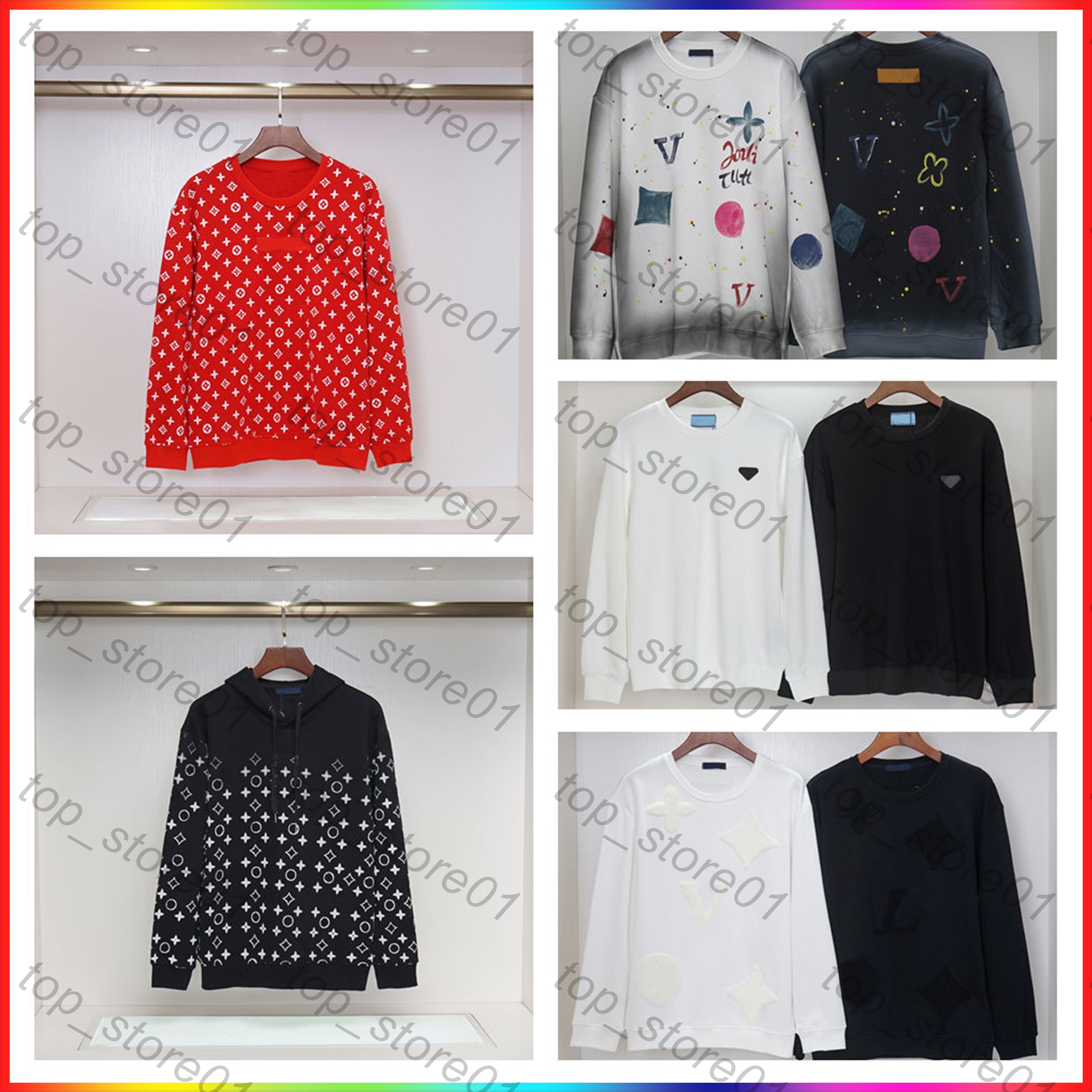 5A designer hoodies for men American autumn and winter casual letter printed long sleeved sweatshirts fashion mens luxury hoodies pure cotton mens hoodies clothing