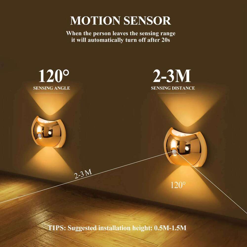 Usb Charging Motion Sensor 3 Color or Rainbow for Hallway Stairs Kitchen Bedroom Entryway Living Room Lighting Night Light Z260227