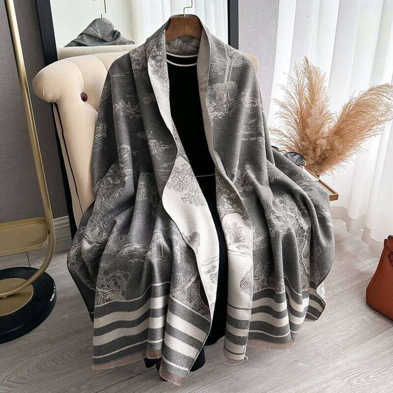 2025 Warm Luxury Cashmere Scarf Women Thick Print Fashion Shawl and Wraps Ladies Blanket Foulard Winter Pashmina Bandana Bufanda Z260226