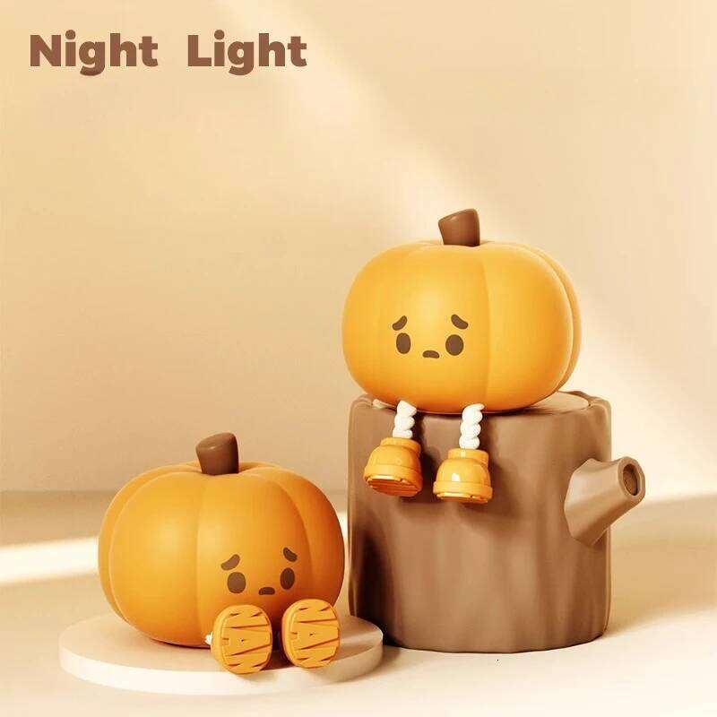 Pumpkin Silicone Night Light, Eye-protecting Little Table Lamp, Halloween Gift for Children and Girls Z260227