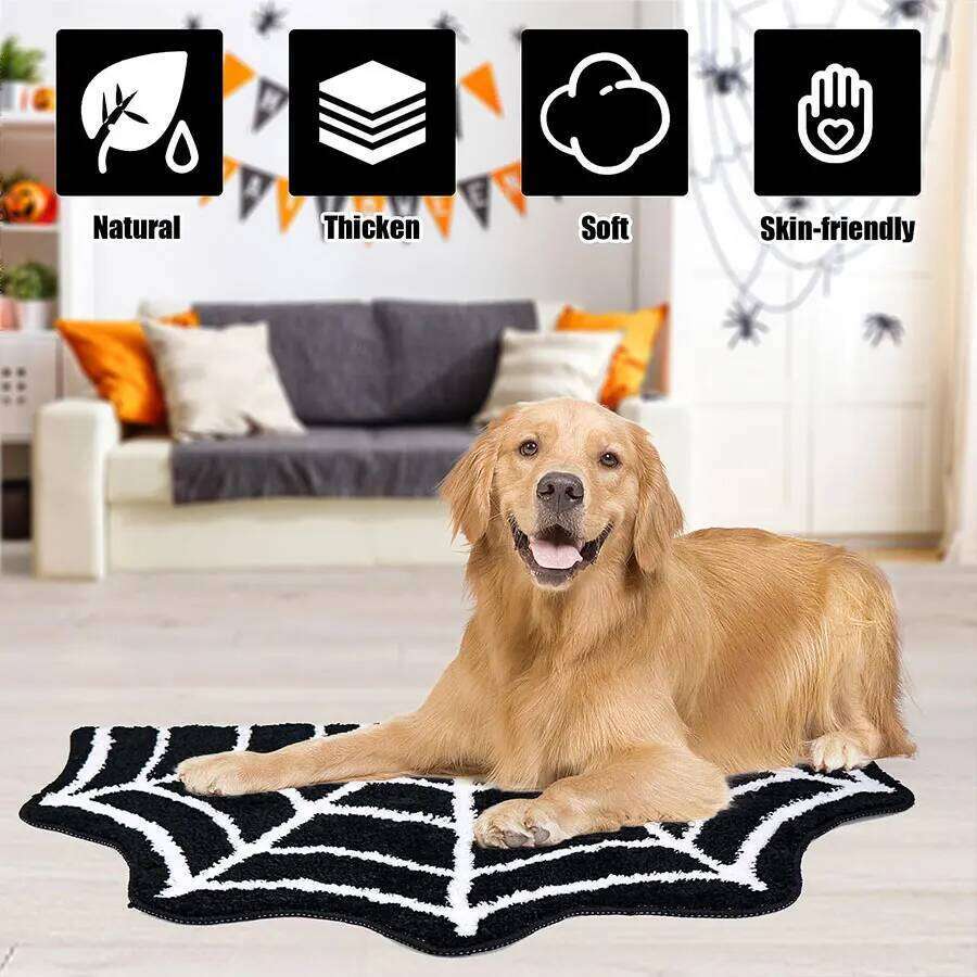 Halloween Bath Mat Gothic Bedroom Carpet Spider Web Floor Bathroom Home Decor Decoration Kitchen Living Rugs Room Rug Mats H260227 - view 7