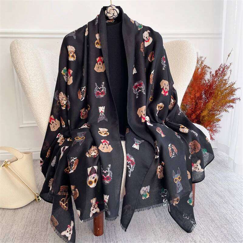 Autumn and Winter Travel Warm Cashmere Shawl Scarf Fashion Women Cat Print Pashmina Blanket Wraps Female Cute Poncho Bufanda Z260226