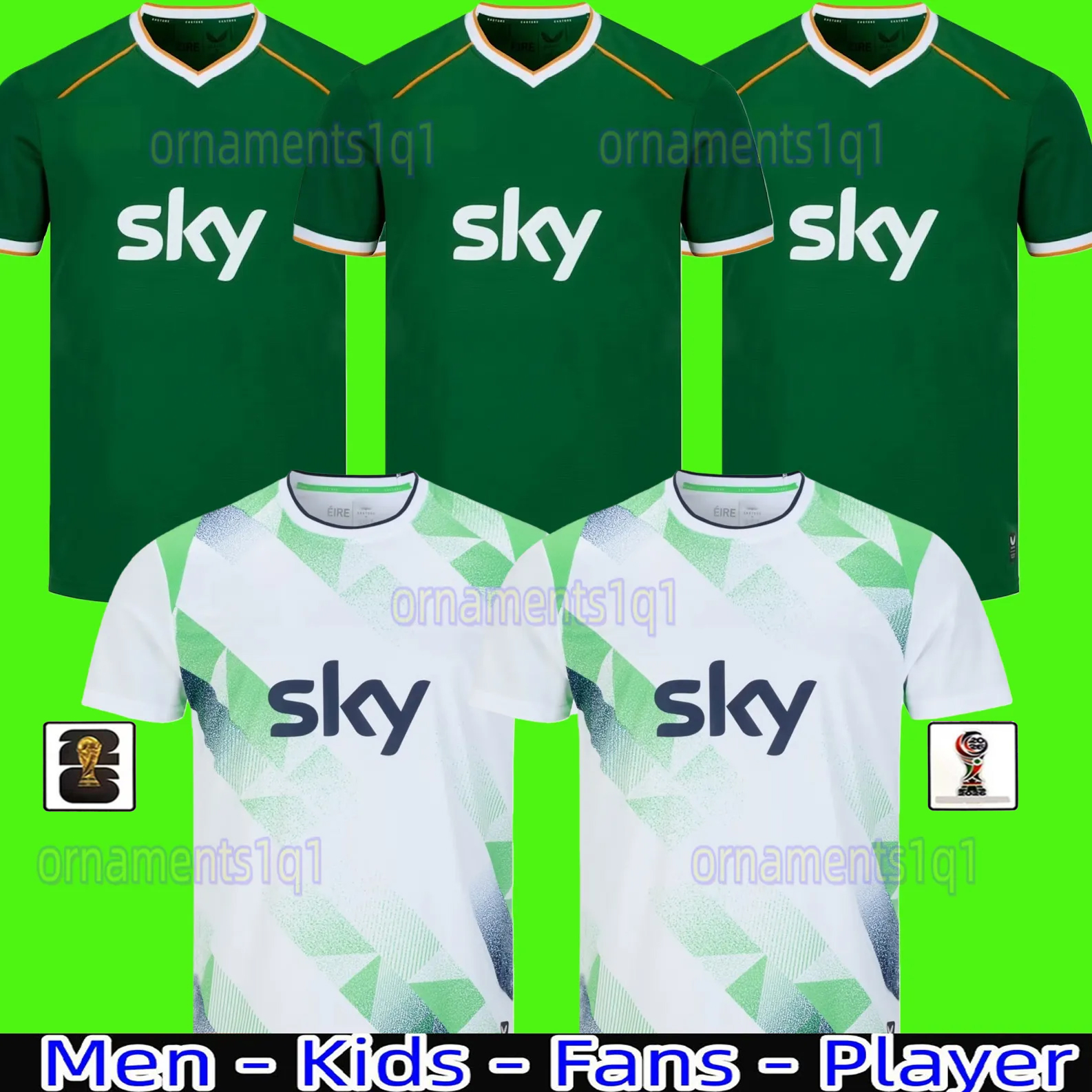 Ireland Soccer Jersey 2026 2027 National Team football shirts Thailand quality 26 27 home tops soccer kit men and kids sets Kits