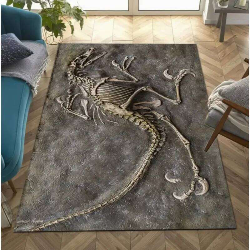 Dinosaur Fossil Area Anti Slip Carpet Living Room Bedroom Home Decoration H260226
