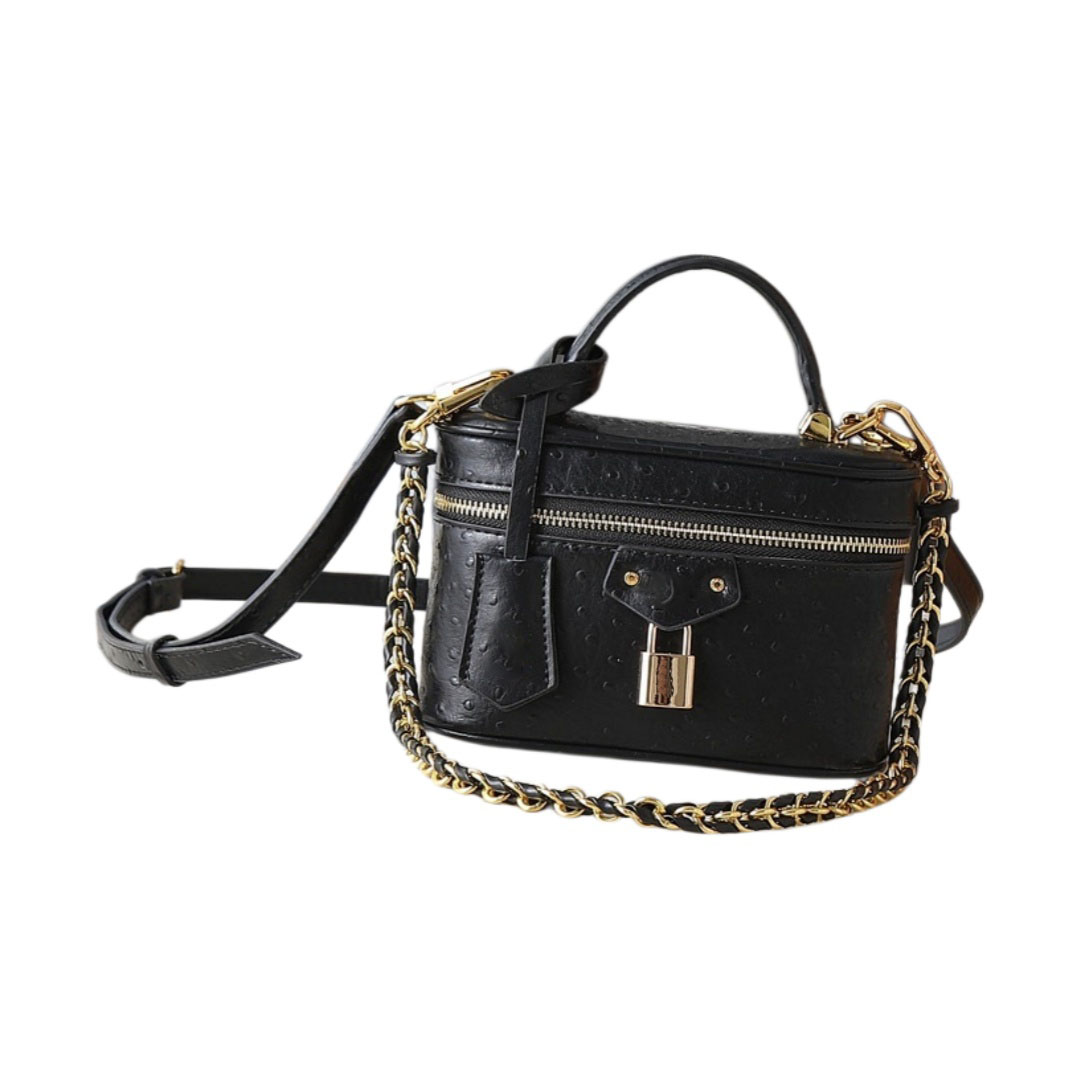 Brand Designer Woman Cosmetic Bags Fashion ostrich skin pattern Shoulder Bags Handbag for Girls