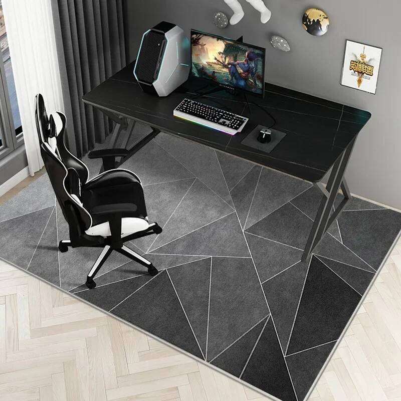 VIKAMA Simple e-Sports Floor Study Desk Computer Swivel Chair Bedroom Soiled Foot Mat Carpet Home Decoration H260226