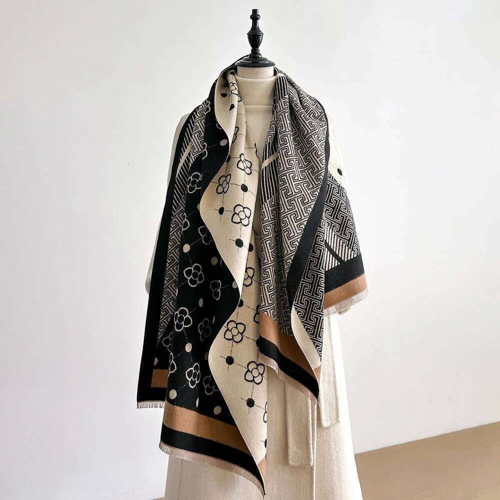 2025 New Winter Warm Faux Cashmere Scarf Women - Thick Luxury Shawl Wrap, Perfect as Travel Poncho Blanket Z260226