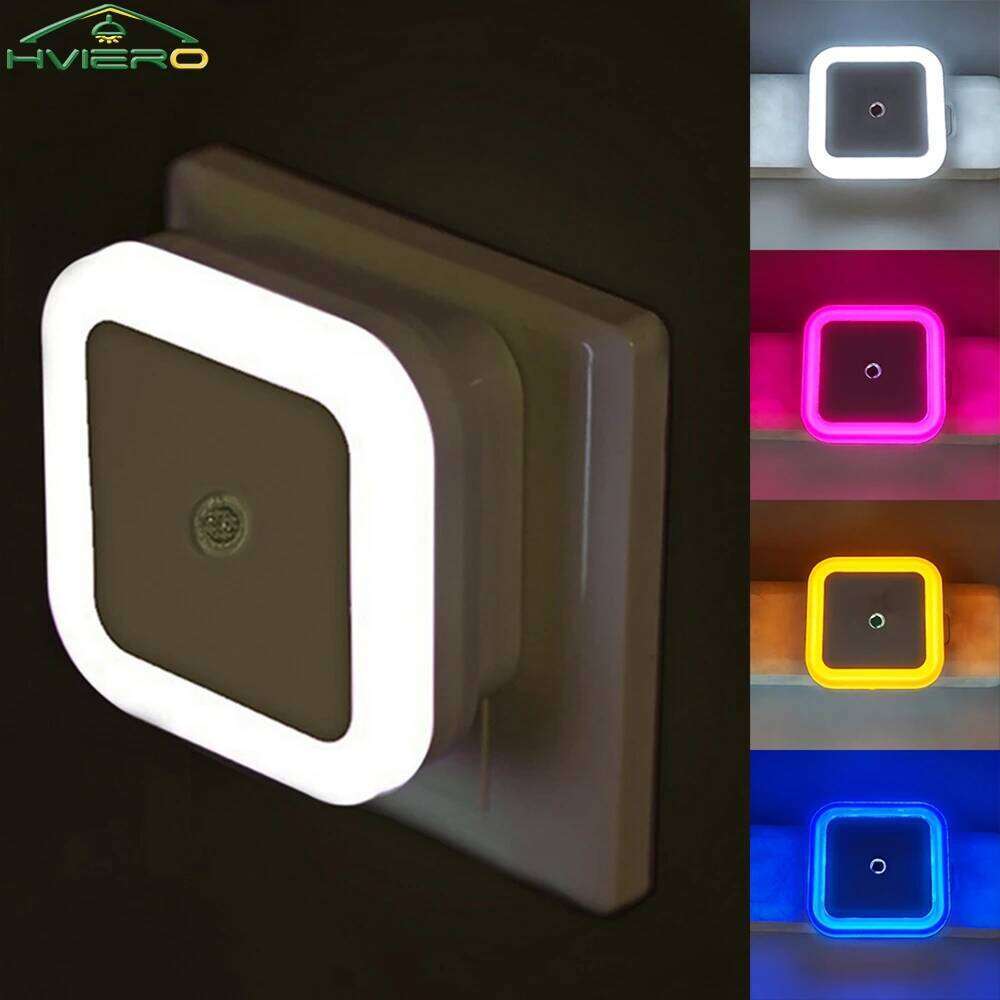 1/2/4PCS LED Wireless Sensor Night Light EU US Plug Mini Square For Baby Children Living Room Bedroom Corridor Lighting Lamps Z260227