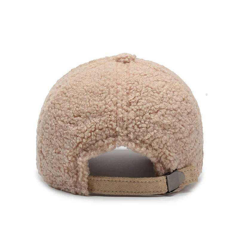 FS Retro Brown Letter Winter Baseball Cap For Men Luxury Brand Women Lambswool Hats Warm Windproof Trucker Caps Casquette Homme Z260226