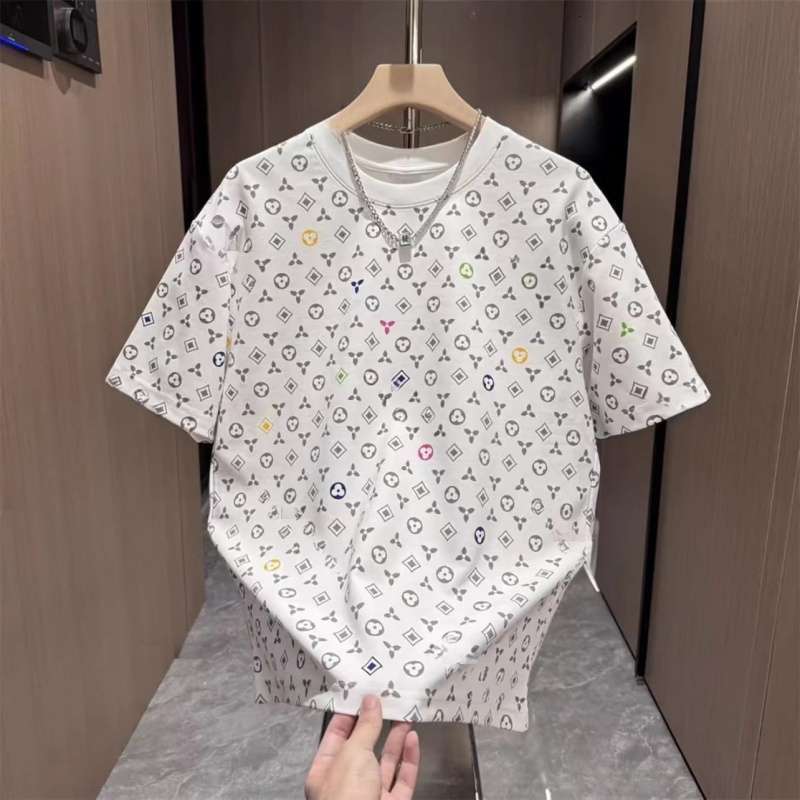 Trendy Brand All-Printed Men's Short-Sleeve T-Shirt, Spring-Summer New Style, Casual And Stylish, Versatile Loose-Fit Tee