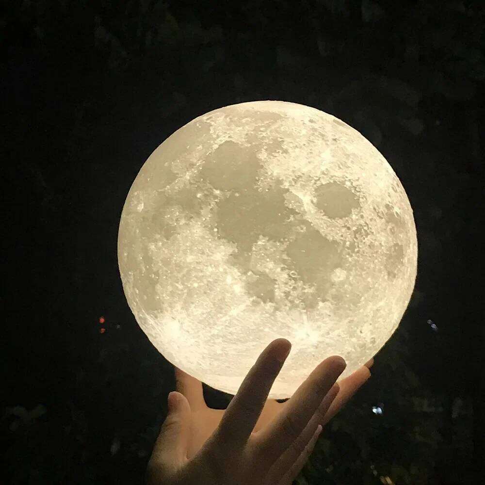 3D Printed Lamp LED 16 Colors Rechargeable Touch The Moon Children's Night Light Home Decor Birthday Gifts Z260227