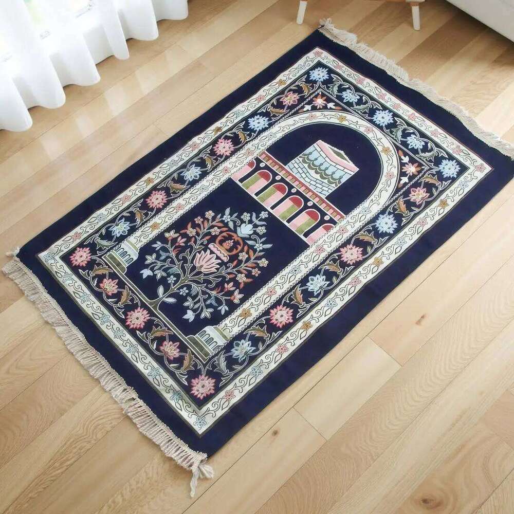 Praying Carpet Fabric Rug Muslim Padded Soft Portable Prayer Mat for Church Hall H260226