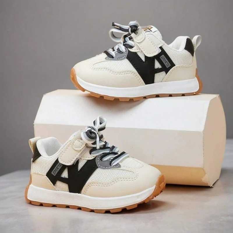 Kids Sneakers Dual Closure Multi-Material Antislip Shoes for Boys Girls Toddler Breathable Mesh Spring Autumn Sport CasualT260227
