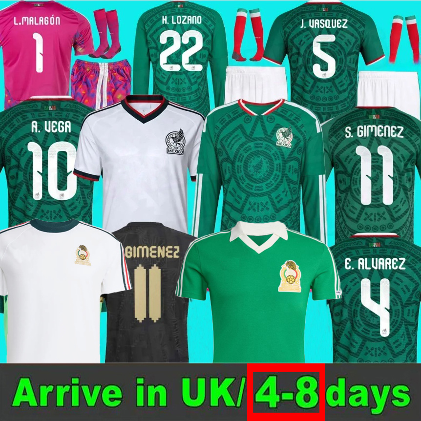 new 20226 2027 Mexico Gold Cup Soccer Jerseys 26 27 CHICHARITO GIMENEZ H.LOZANO HOME AWAY Football Shirt Mexique E. ALVAREZ A.VEGA RAUL Men Woman KidS KiT Green white