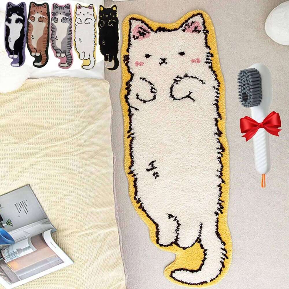 VIKAMA Cartoon Cat Patterned Carpet Home Decor. Provides Warmth For The Living Room Bedroom Bedside. Non-Slip And Dirt-Proof H260226