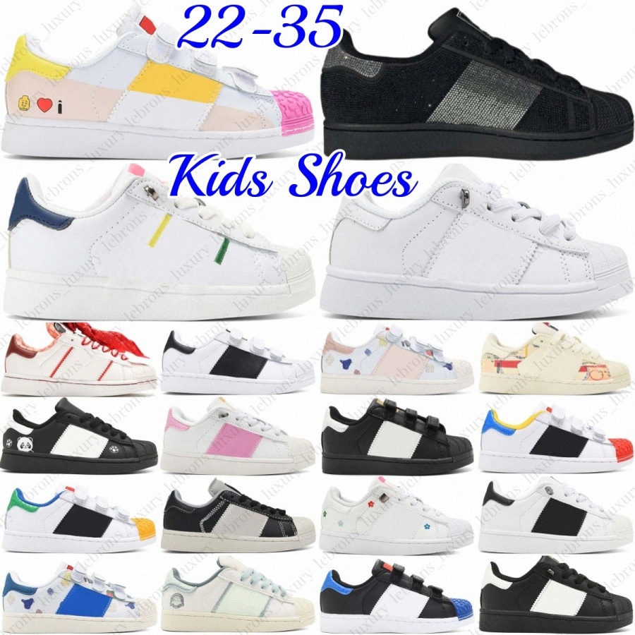 Kids Designer Shoes Baby Toddlers Outdoor Trainers Boys Girls Rhinestone Black Sport Sneakers Silver Children Youth White Pink Blue Red Skateboarding Y6uO#