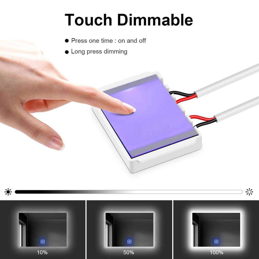 Makeup Mirror Light Vanity Lights 12V Bathroom Dressing Table Lighting Dimmable LED COB With Adhesive Tape Stepless Dimming Z260226