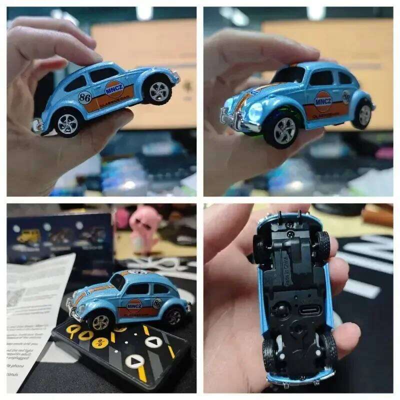 1/64 Drift Small Remote Control Wireless Mini Retro Simulation Beetle Alloy Model Boy Toy Car H260227