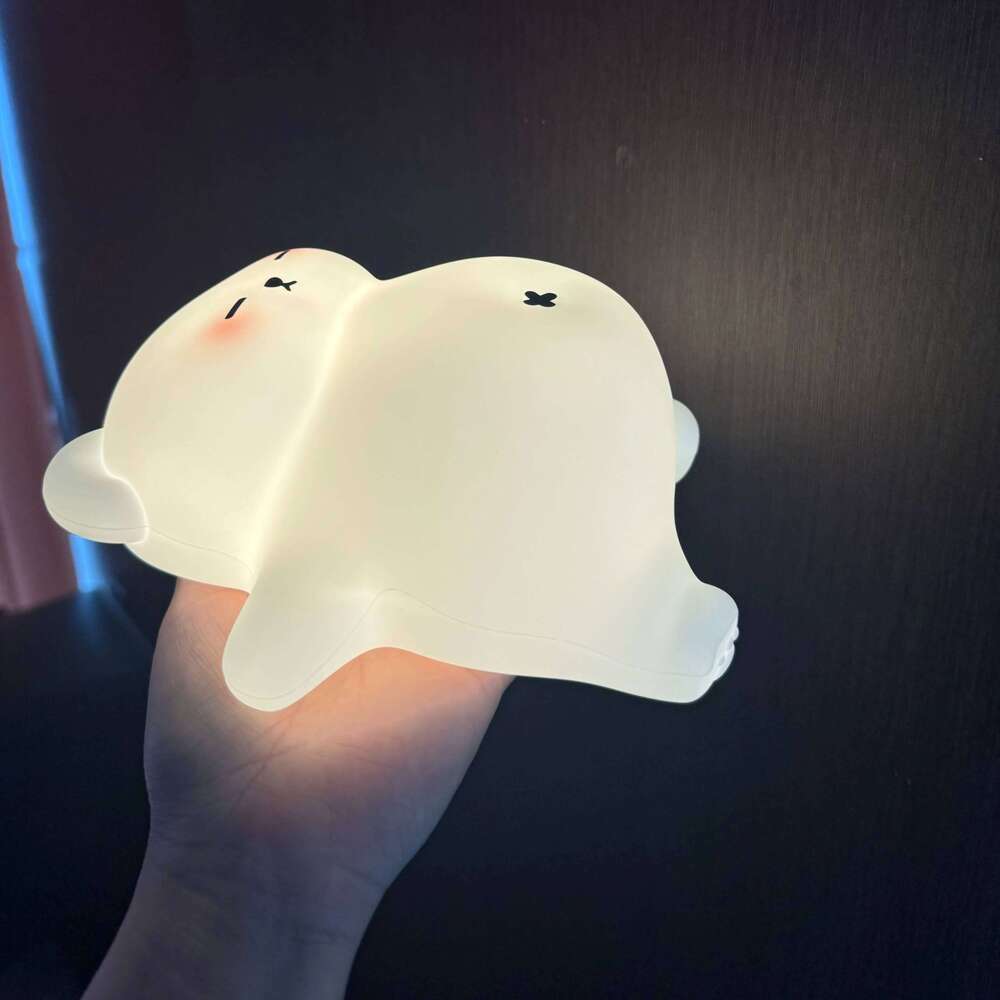 Big White Bear Silicone Sleep Lamp A070 Cute Snoring Night Light 3 Brightness Levels Timer USB Type-C Rechargeable Kids Gift Z260227