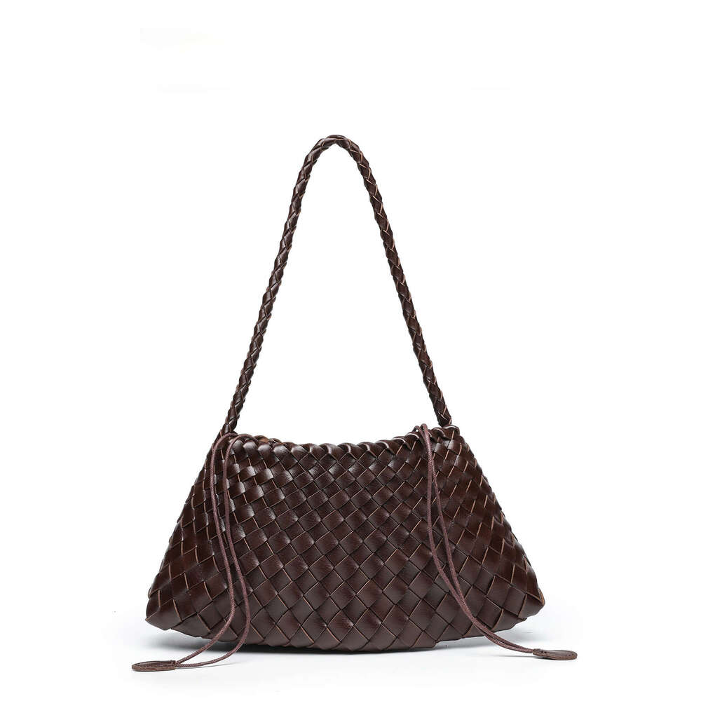 Cross Border Hot Selling Hand Woven Fashion Retro Handheld Basket Versatile Underarm Single Shoulder Mother Daughter Bag