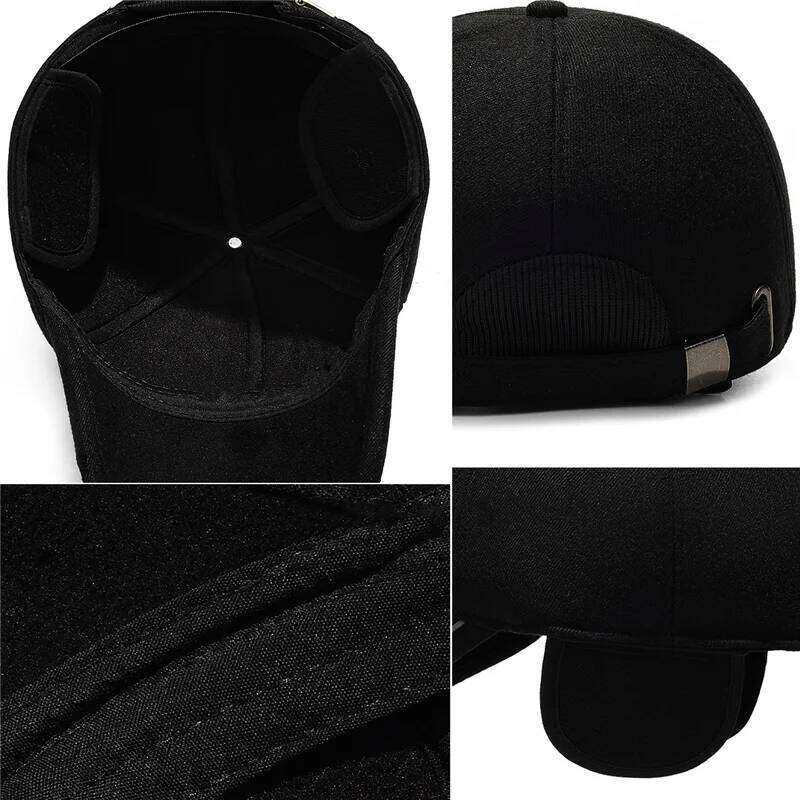 NORTHWOOD Winter Thermal Baseball Cap with Ear Flaps Fashionable Unisex Outdoor Windproof Cotton Dad Hat Thickened Trucker Caps Z260226